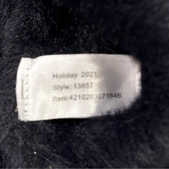 Marine Layer Sweater Size XS Black Fuzzy Eyelash Polka Dot Crewneck - Picture 6 of 10